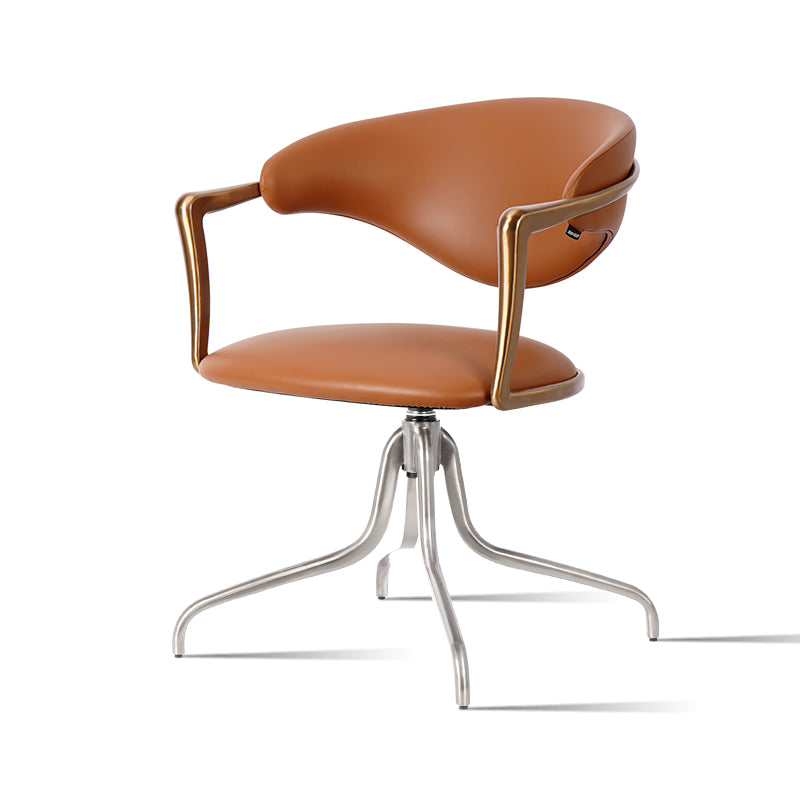 Leisure chair with black PU leather and plain-grain cowhide upholstery, modern design, HD-9118 by Heduedmobel store