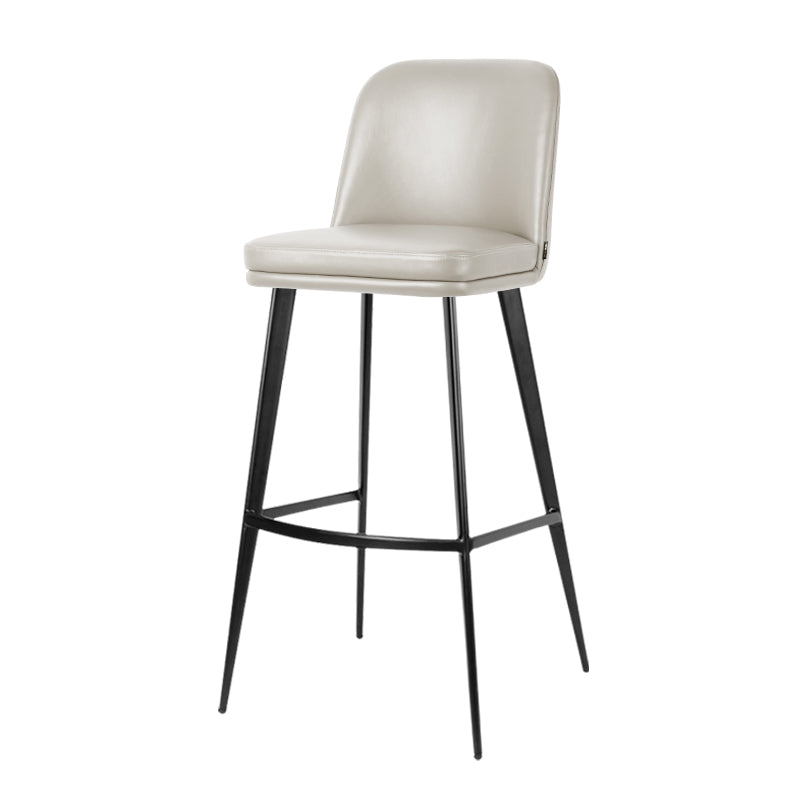 Plain-grain Cowhide HD-7170 bar chair by Heduedmobel store featuring a sleek, modern design with a sturdy metal frame and leather upholstery.