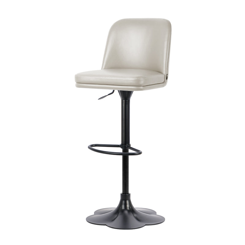 Plain-grain cowhide bar chair by Heduedmobel store, featuring a sleek design with a wooden frame and comfortable cushioned seat.