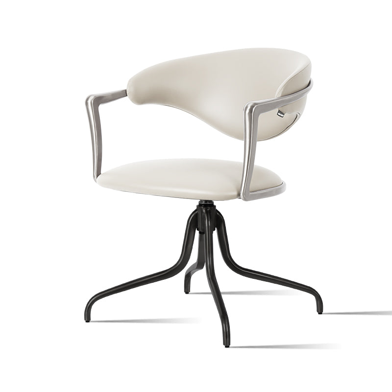 Heduedmobel Meirou PU leather leisure chair with plain-grain cowhide upholstery, modern design, and cushioned seat.