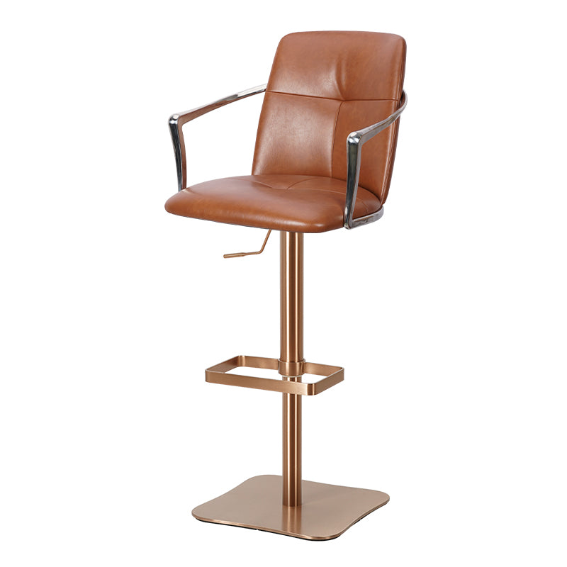 Heduedmobel bar chair with Mohair, Huabao PU leather, and full grain leather features a modern design and cushioned seat.