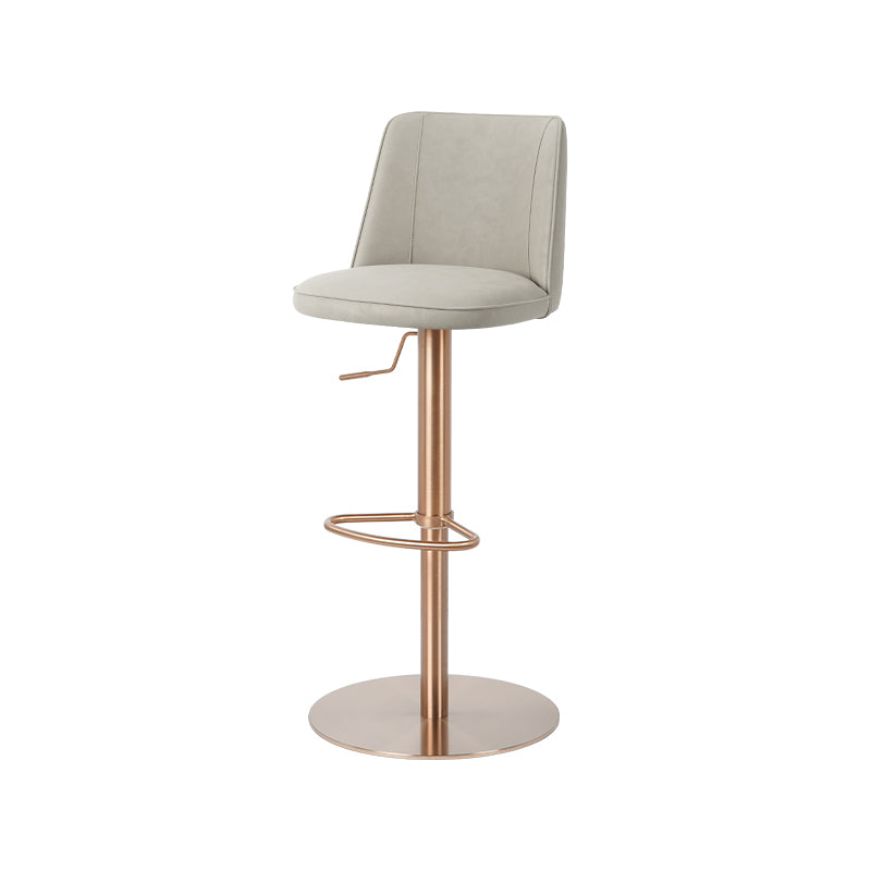Meibao PU leather HD-7533 bar chair with cushioned seat and backrest, featuring a sleek black design and sturdy metal legs.