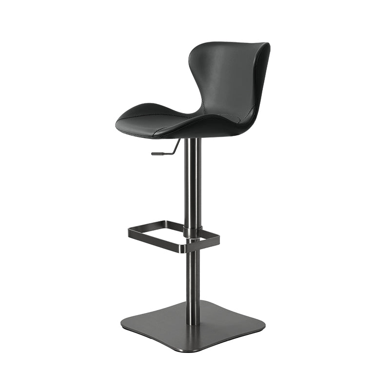 Heduedmobel Meirou PU Leather HD-7667 bar chair with sleek black upholstery and modern design for kitchen or bar area.