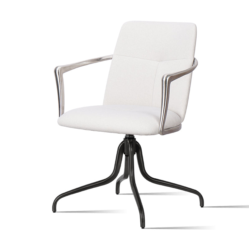 Heduedmobel leisure chair with mohair, huabao PU leather, and full grain leather upholstery, modern design with cushioned seat.