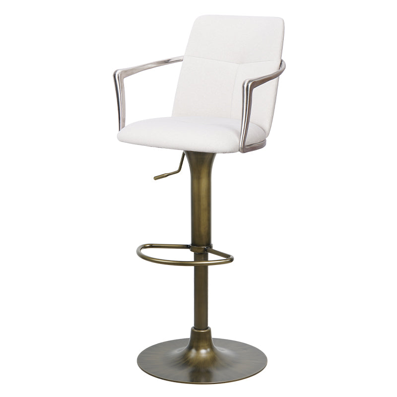 Heduedmobel bar chair with Mohair, Huabao PU leather, and full grain leather upholstery, featuring a sleek modern design