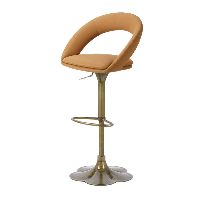 Heduedmobel HD-7732 Meirou PU leather bar chair with cushioned seat and metal frame, modern style for kitchen or bar area