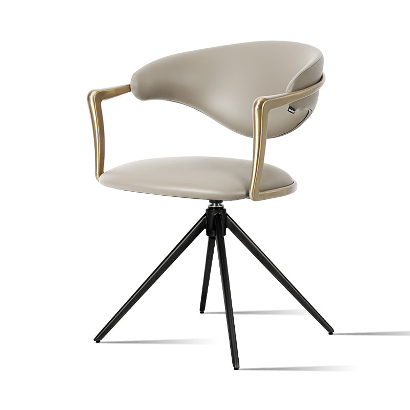 Heduedmobel Meirou PU leather leisure chair with plain-grain cowhide upholstery, modern design and comfortable seating.