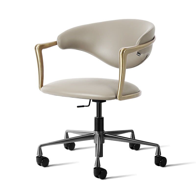 Heduedmobel HD-858 Meirou PU leather plain-grain cowhide material product showing close-up of textured leather surface
