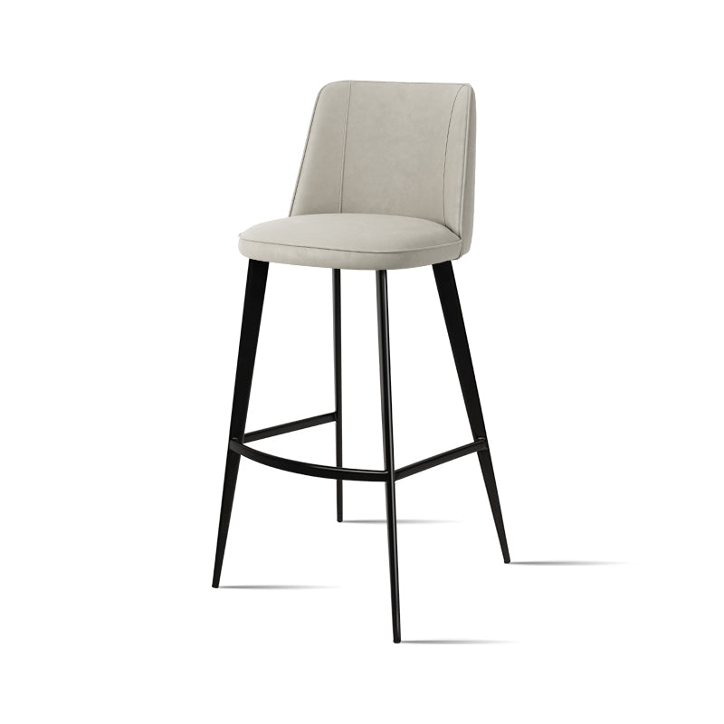 Meibao PU leather bar chair with chrome legs, modern design, cushioned seat and backrest for a stylish dining or bar area.