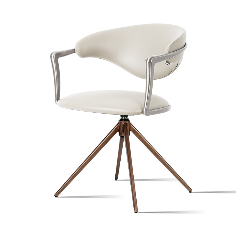 Heduedmobel Meirou PU leather leisure chair with plain-grain cowhide finish, modern design and comfortable seating.