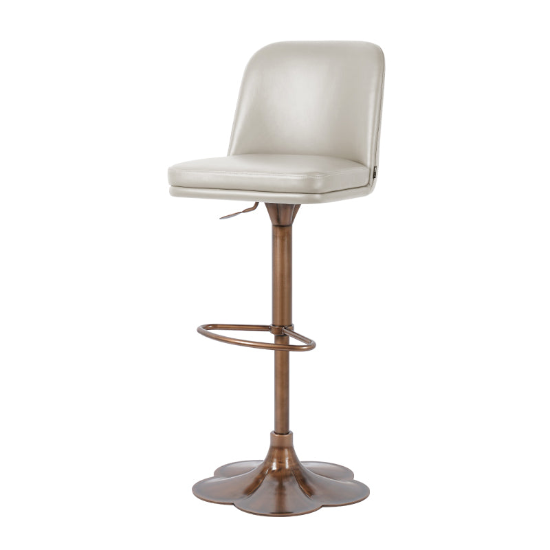 Plain-grain Cowhide HD-7588 bar chair by Heduedmobel store featuring a sleek, modern design with a sturdy metal frame.