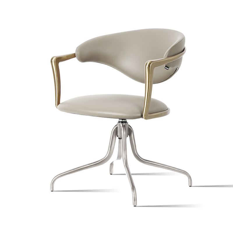 Heduedmobel Meirou PU leather leisure chair with plain-grain cowhide finish, modern design, and comfortable seating.