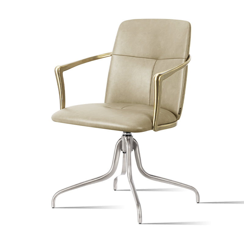 Heduedmobel leisure chair with mohair, Huabao PU leather, and full grain leather upholstery, modern design and comfortable seating.