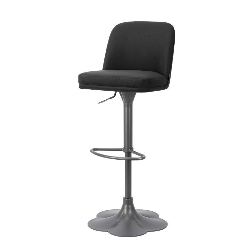 Heduedmobel Meimei PU Leather HD-7589 bar chair with sleek black upholstery and modern design, featuring a sturdy metal frame.