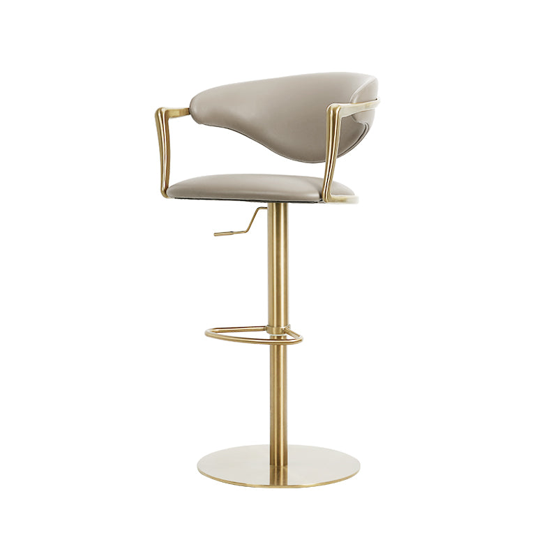 Bar chair with Heduedmobel HD-7752 Meirou PU leather plain-grain cowhide upholstery, showcasing a modern design and sturdy construction.