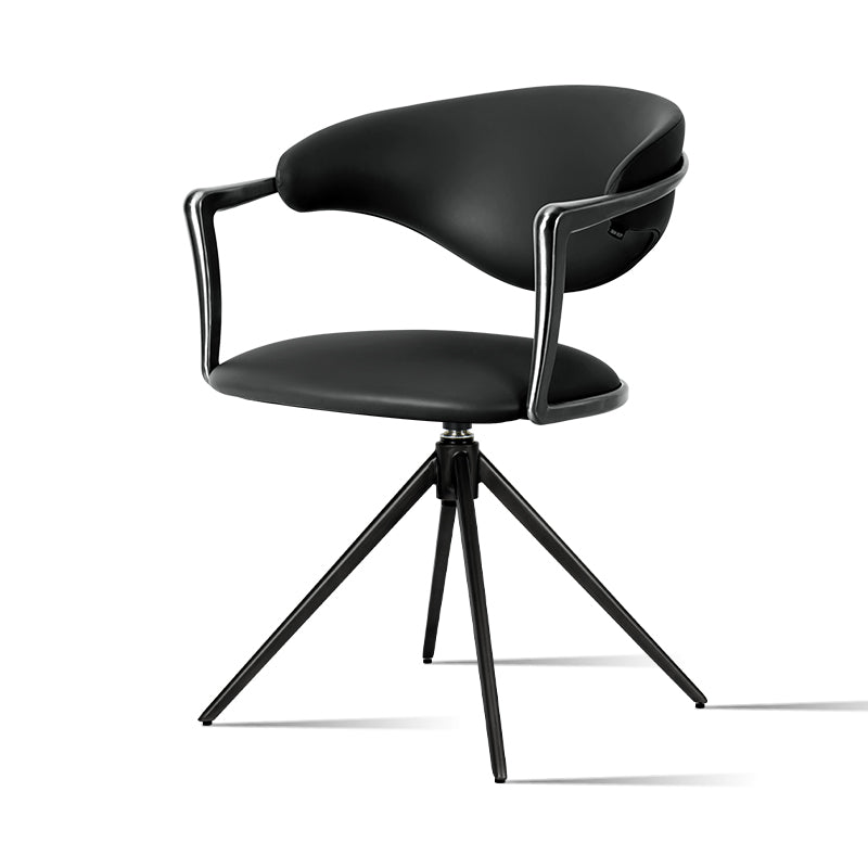 Heduedmobel Meirou PU leather leisure chair with plain-grain cowhide upholstery, modern and comfortable seating design.