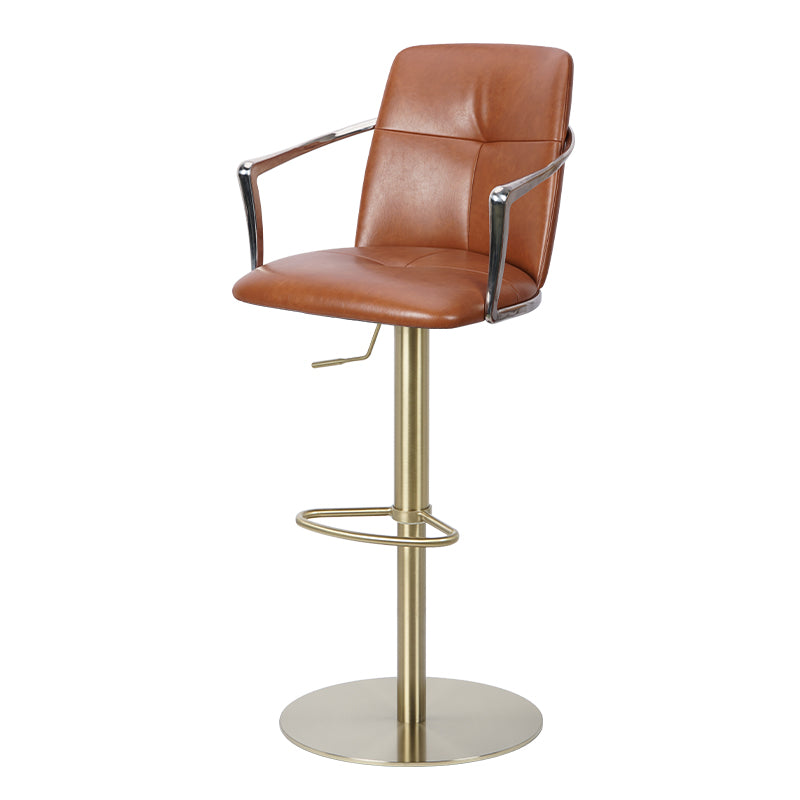 Bar chair made of Mohair, Huabao PU leather, and full grain leather with HD-7761 design, featuring a sleek modern style.