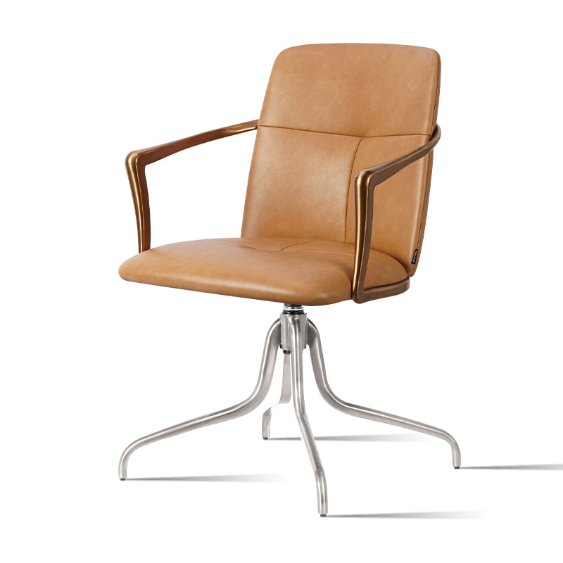 Heduedmobel leisure chair with Mohair, Huabao PU leather, and full grain leather upholstery, modern design, in a cozy living space