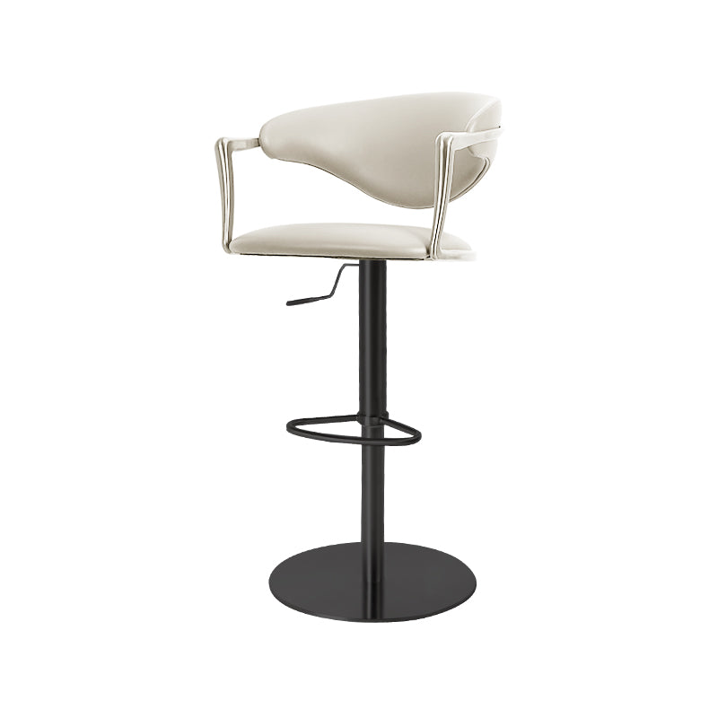 Heduedmobel store HD-7602 bar chair with PU leather and plain-grain cowhide upholstery, modern design, sturdy metal frame