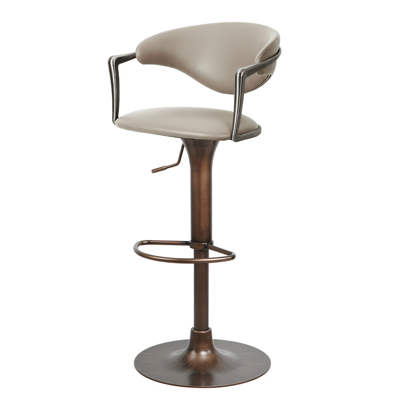Meirou PU leather bar chair HD-7738 in plain-grain cowhide with sleek design and sturdy base.