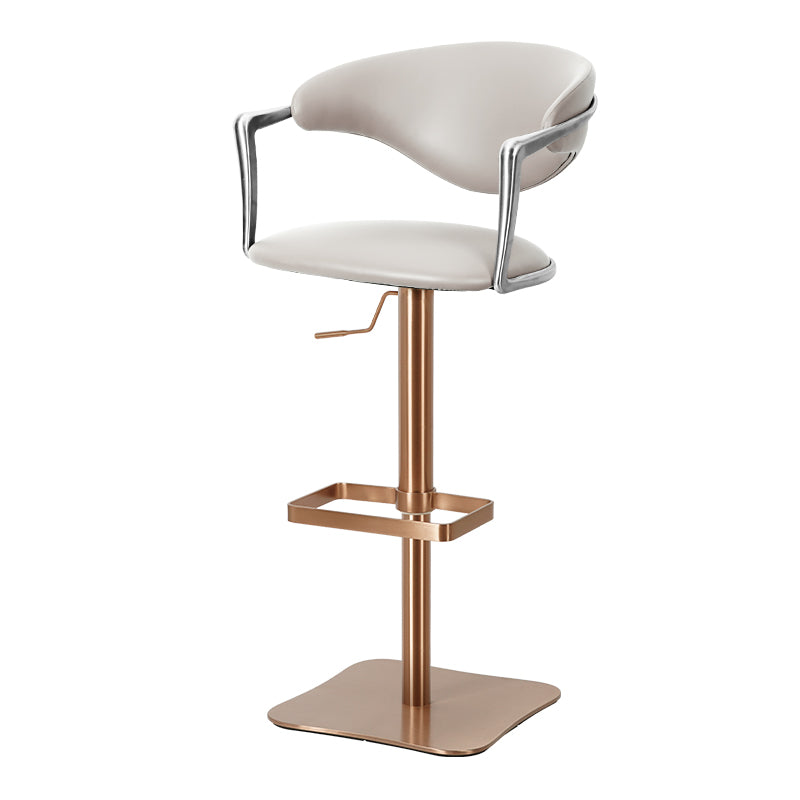 Heduedmobel HD-7753 bar chair in PU leather with plain-grain cowhide upholstery and modern design.