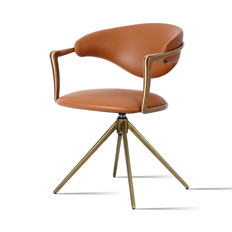 Heduedmobel store Meirou PU leather leisure chair with plain-grain cowhide upholstery, modern design and comfortable seating