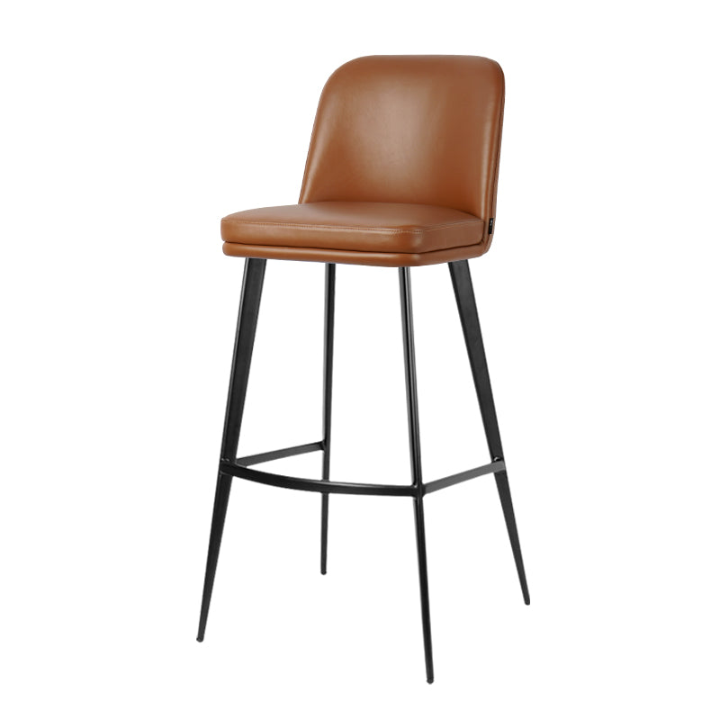 Plain-grain Cowhide HD-7170 Heduedmobel bar chair with sleek design and sturdy metal frame, showcasing the stylish seat and modern style.