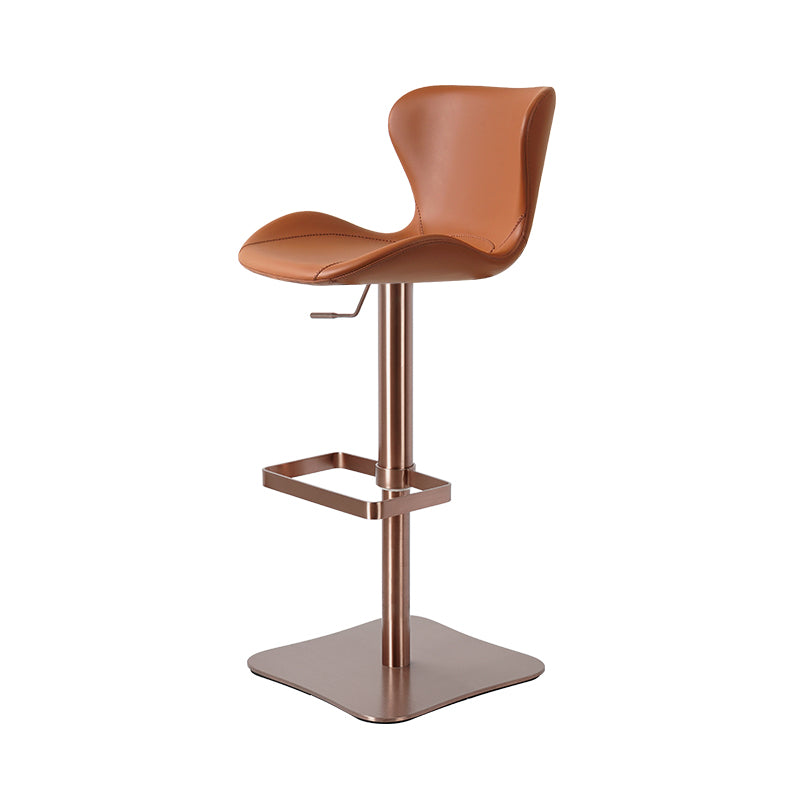 Heduedmobel HD-7667 Meirou PU leather bar chair with cushioned seat and backrest, modern design, black finish.