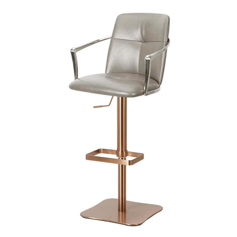 Bar chair with Mohair and full grain leather upholstery, featuring a sleek HD-7762 design from Heduedmobel store