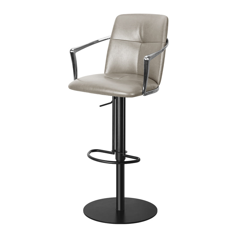 Heduedmobel Bar chair with mohair, PU leather, and full grain leather upholstery, featuring a sleek modern design.