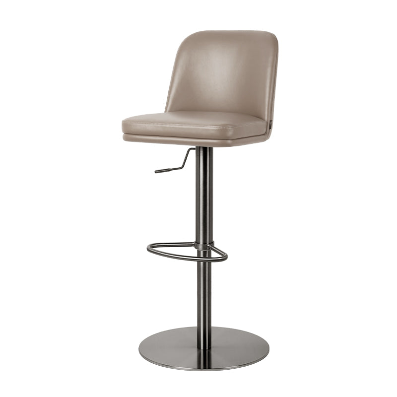 Plain-grain cowhide bar chair HD-7509 by Heduedmobel with a sleek design and comfortable seating in a neutral tone.