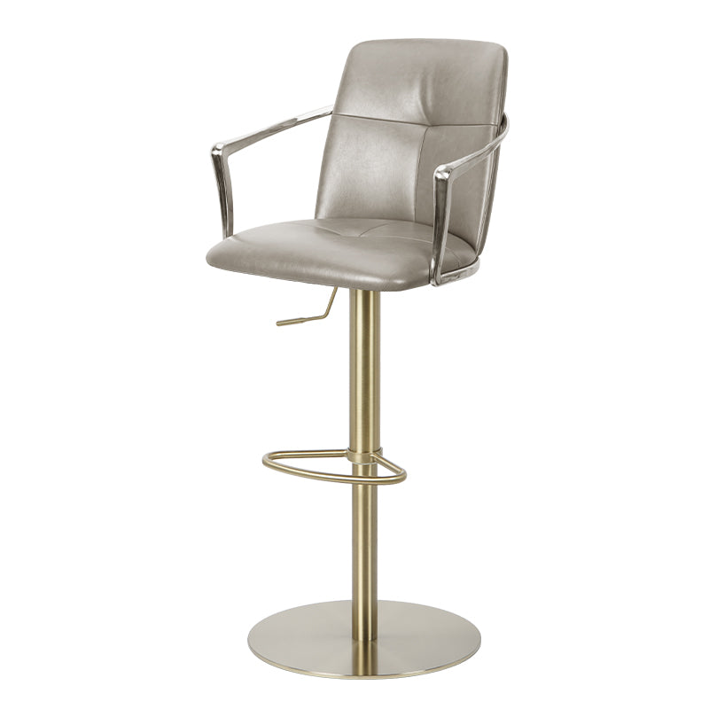 Bar chair with Mohair, Huabao PU leather, and full grain leather in HD-7761 style, featuring a sleek modern design.
